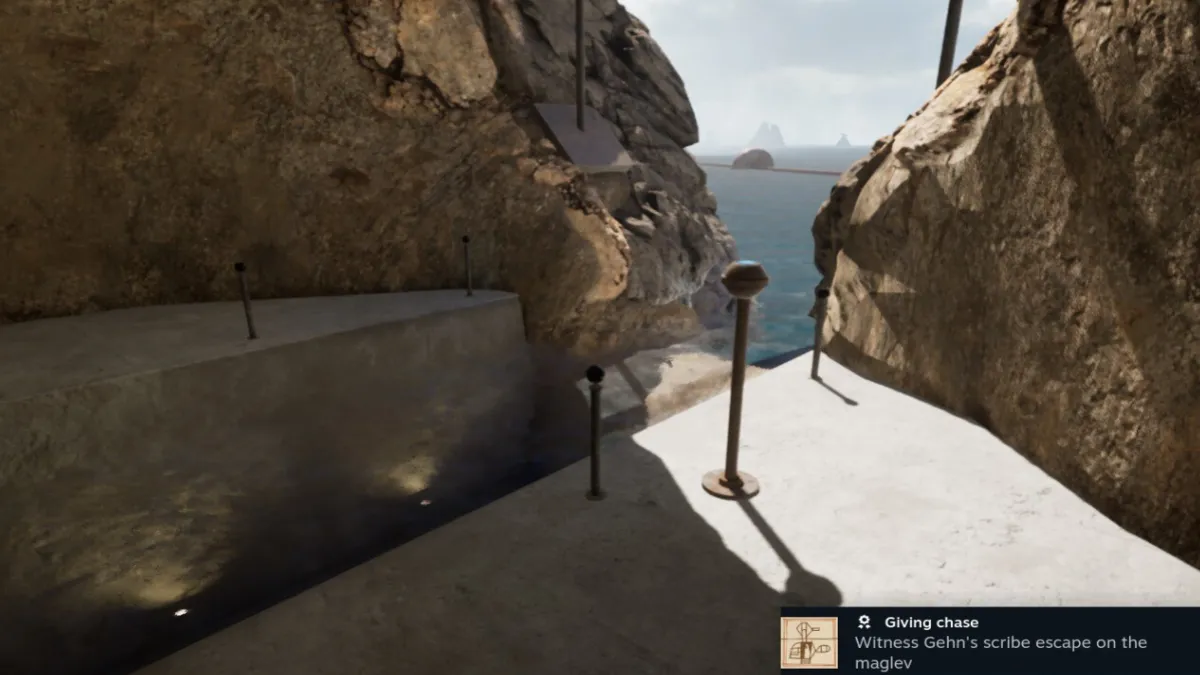 Obteniendo el logro Giving Chase en Riven.