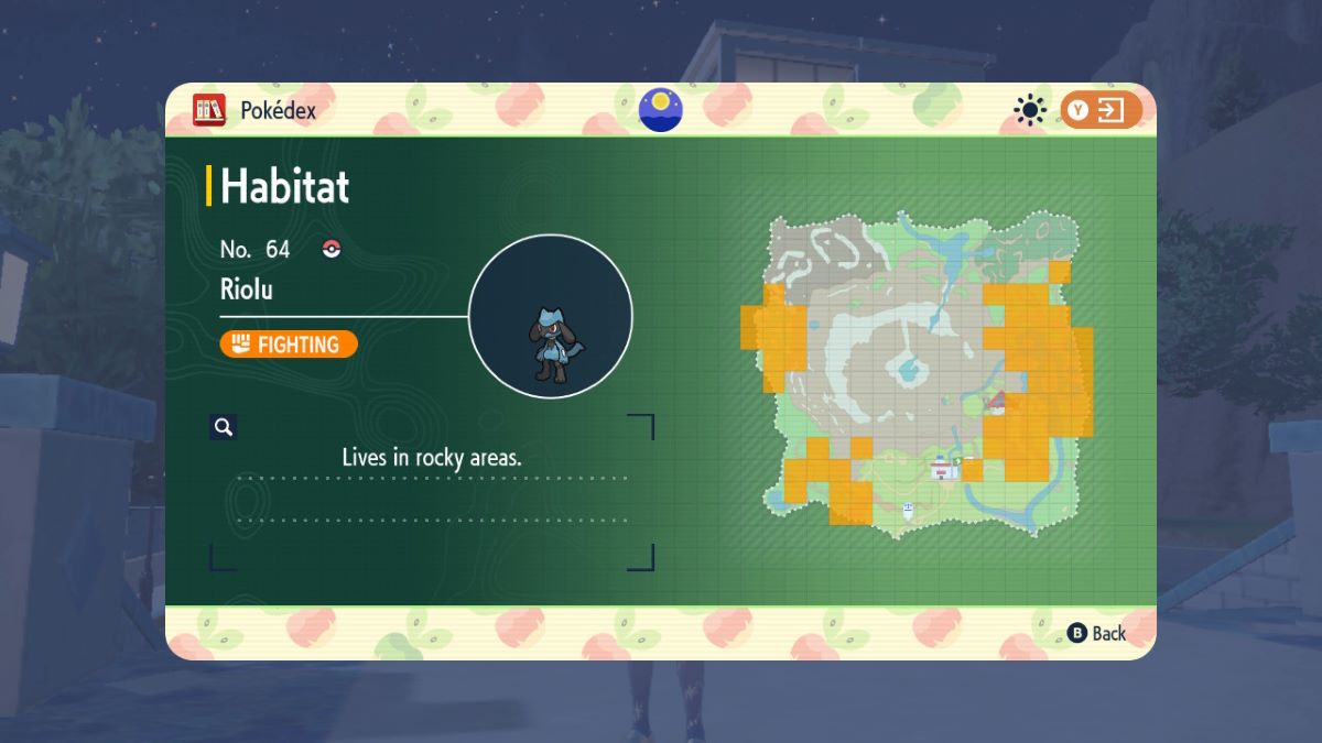 Ubicación del mapa de Riolu en Kitakami de Pokémon Scarlet & Violet: Teal Mask DLC