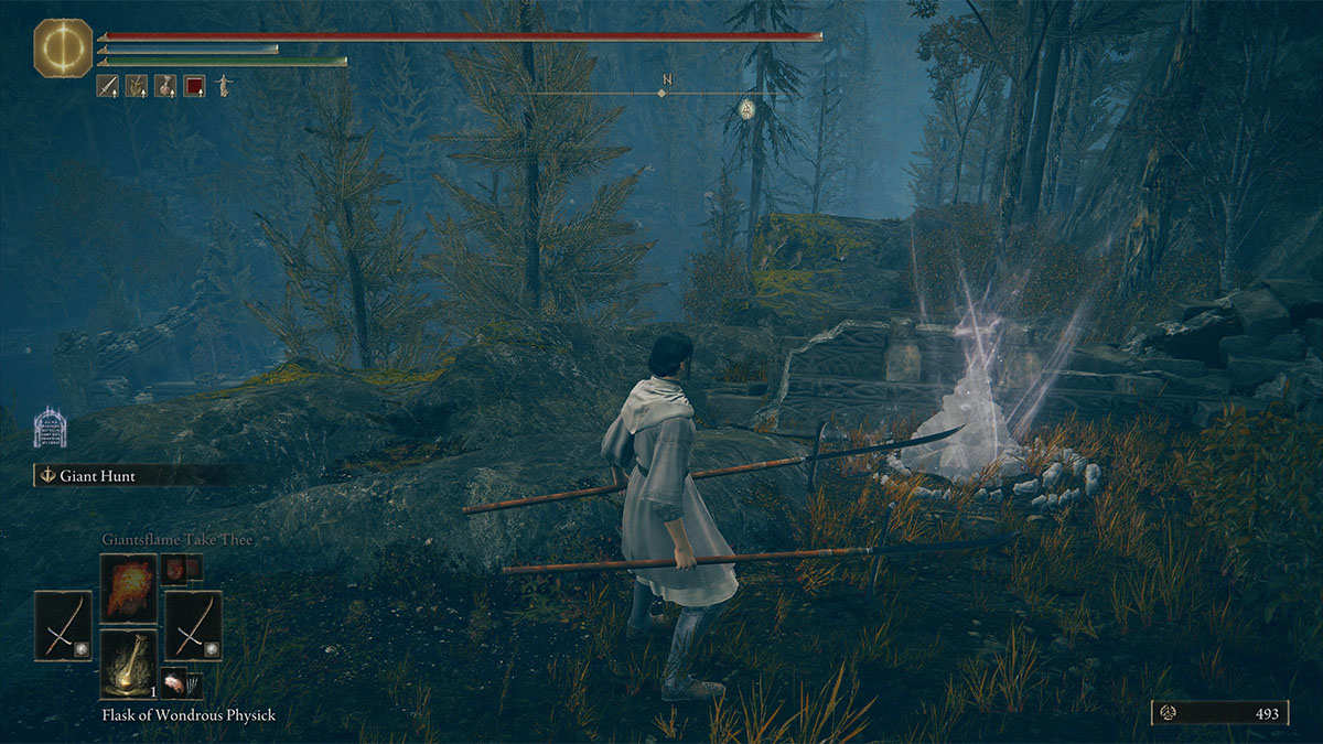 El sello del manantial espiritual que conduce al Mausoleo Sin Nombre del Norte en Elden Ring Shadow of the Erdtree