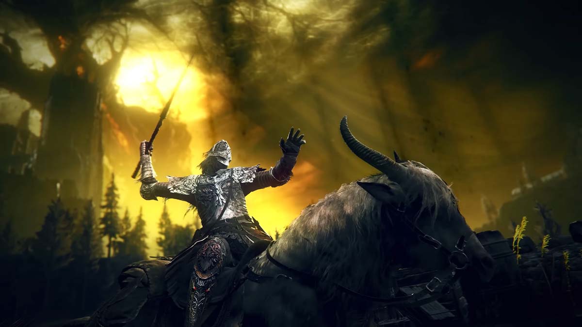 Armadura de caballero ambientada en Elden Ring: Shadow of the Erdtree