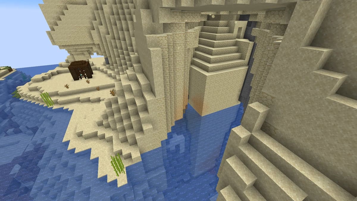 Templo escondido en el desierto en Minecraft