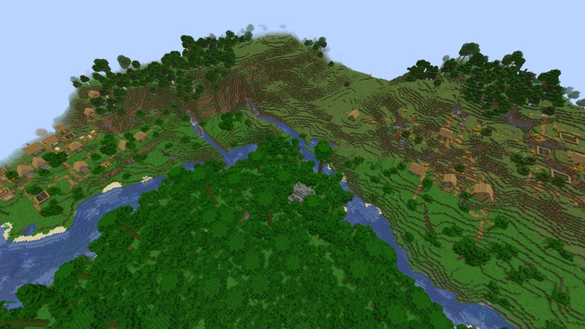 Pueblo de doble jungla en Minecraft