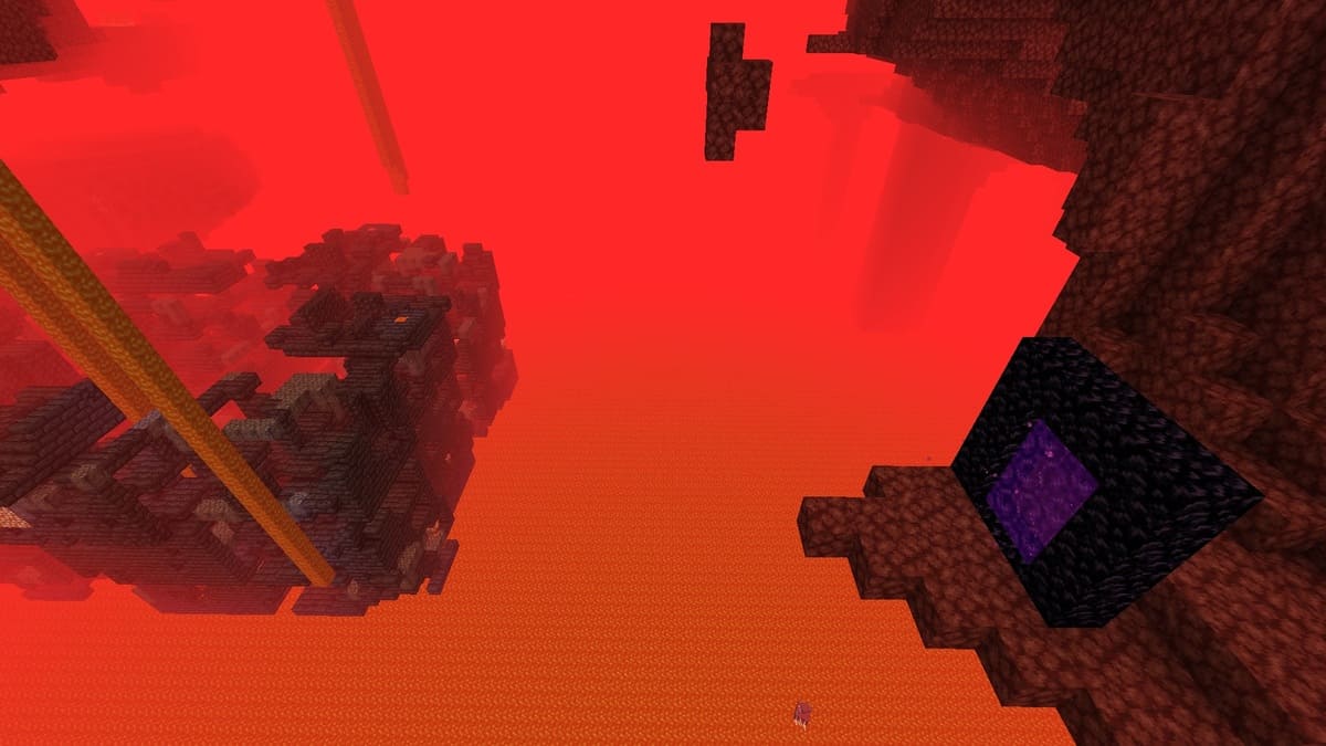 Las 20 mejores semillas de Minecraft 1.18.2 28 Portal en ruinas y restos de bastión en Minecraft