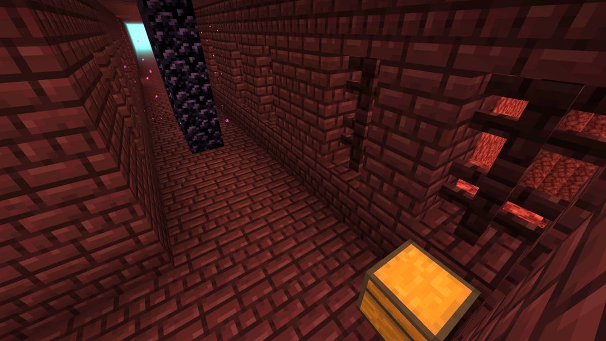 Las 20 mejores semillas de Minecraft 1.18.2 40 Portal en ruinas dentro de la fortaleza inferior en Minecraft