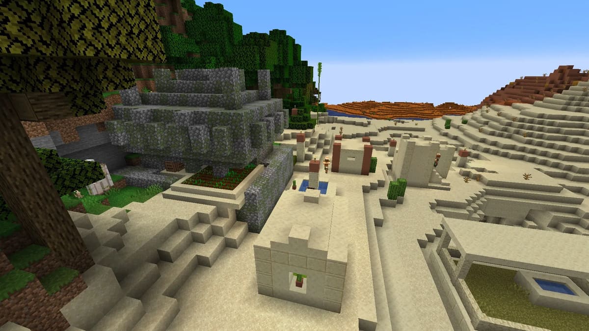 Las 20 mejores semillas de Minecraft 1.18.2 43 Templo y aldea de la jungla en Minecraft