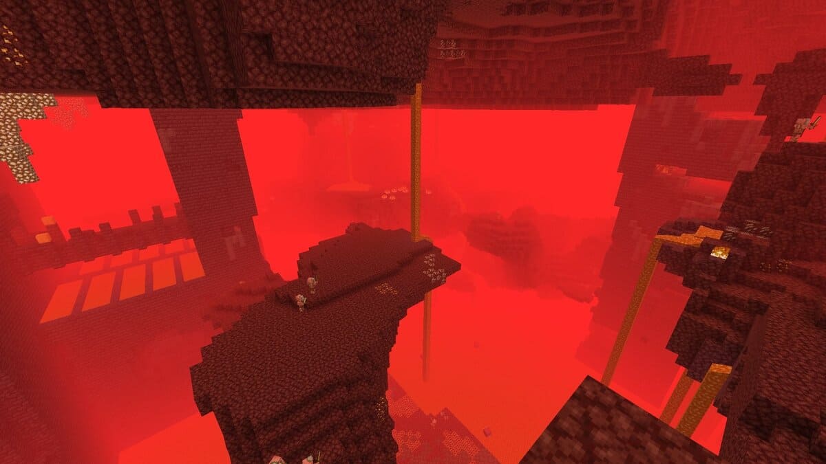 Estructura remanente de doble bastión en Minecraft