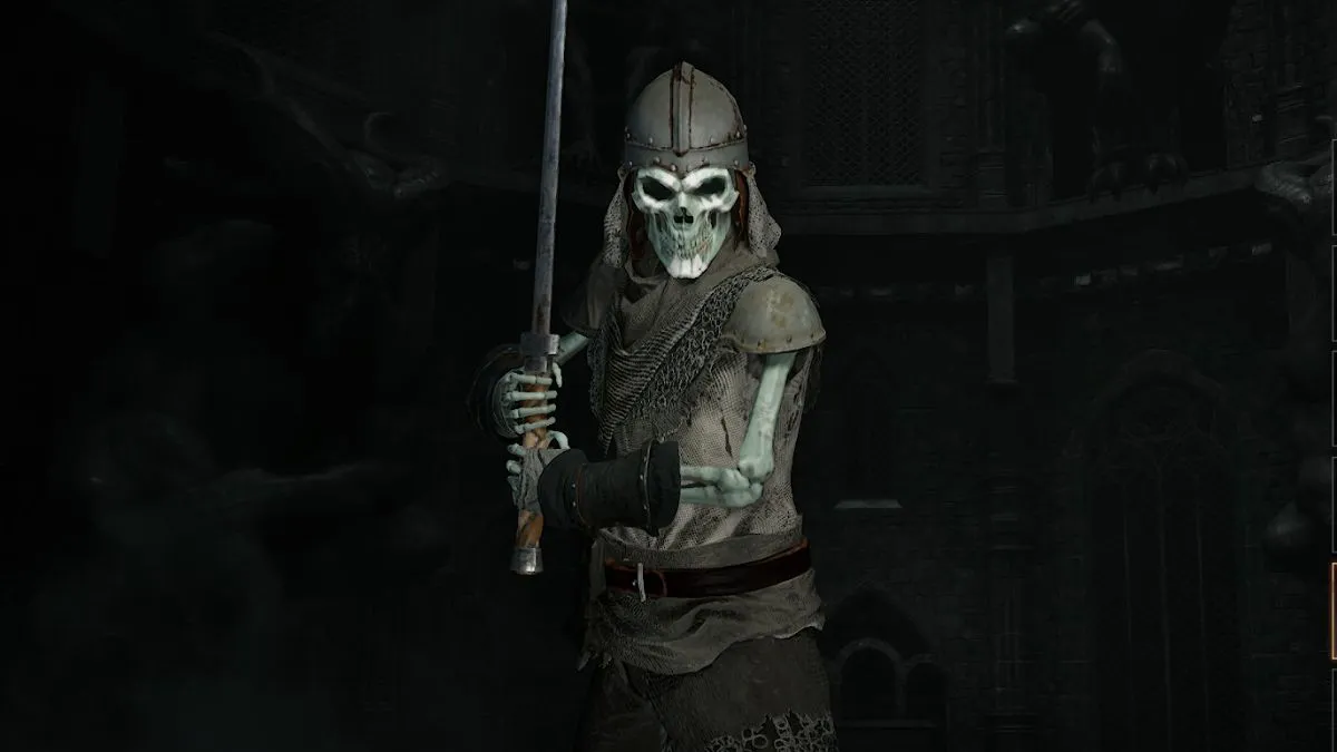 Caballero de la Muerte en la pantalla de personaje de Dungeonborne.