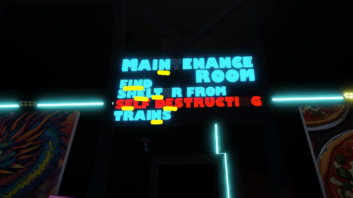 Roblox : Terminal Escape Walkthrough: Chapters 1-4 212 Blinking letter sign clue in Terminal Escape Room