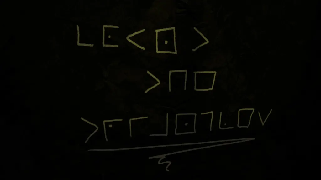Roblox : Terminal Escape Walkthrough: Chapters 1-4 243 Pigpen code in elevator roof in Terminal Escape Room