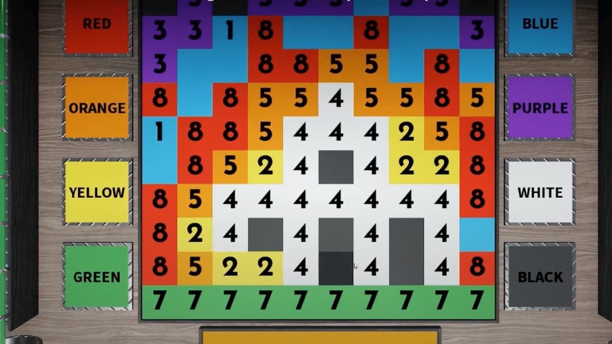 Roblox : Terminal Escape Walkthrough: Chapters 1-4 262 Paint by number paint puzzle in Terminal Escape Room
