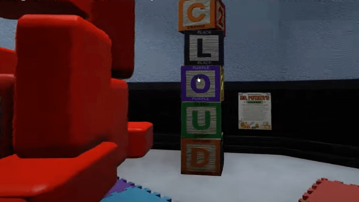 Roblox : Terminal Escape Walkthrough: Chapters 1-4 291 Forming a word with blocks in Terminal Escape Room