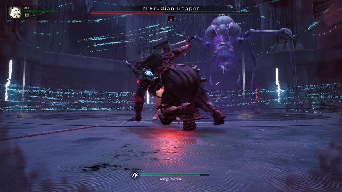 Remnant 2: el perro compañero revive durante la pelea con N'Erudian Reaper Boss