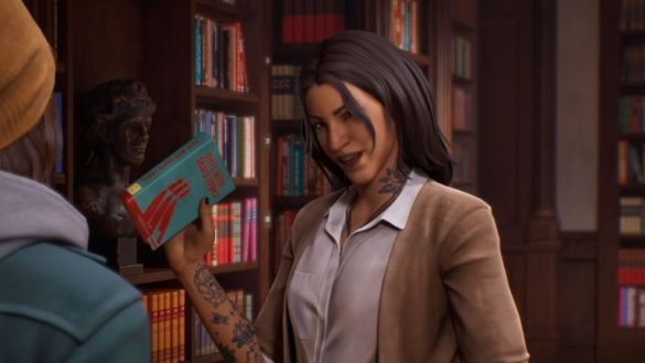 Cómo ayudar a Gwen a encontrar su libro en La vida es extraña doble exposición
