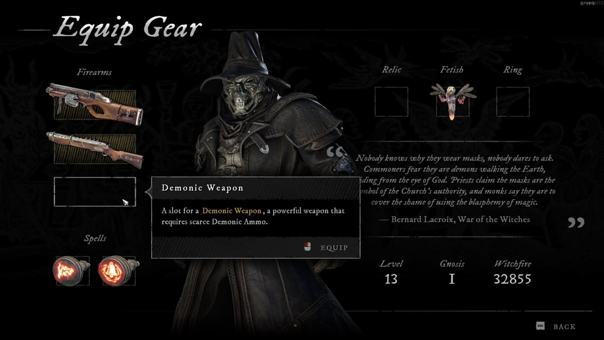 Ranura para arma demoníaca