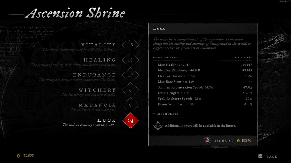 Estadística de suerte Fuego brujo