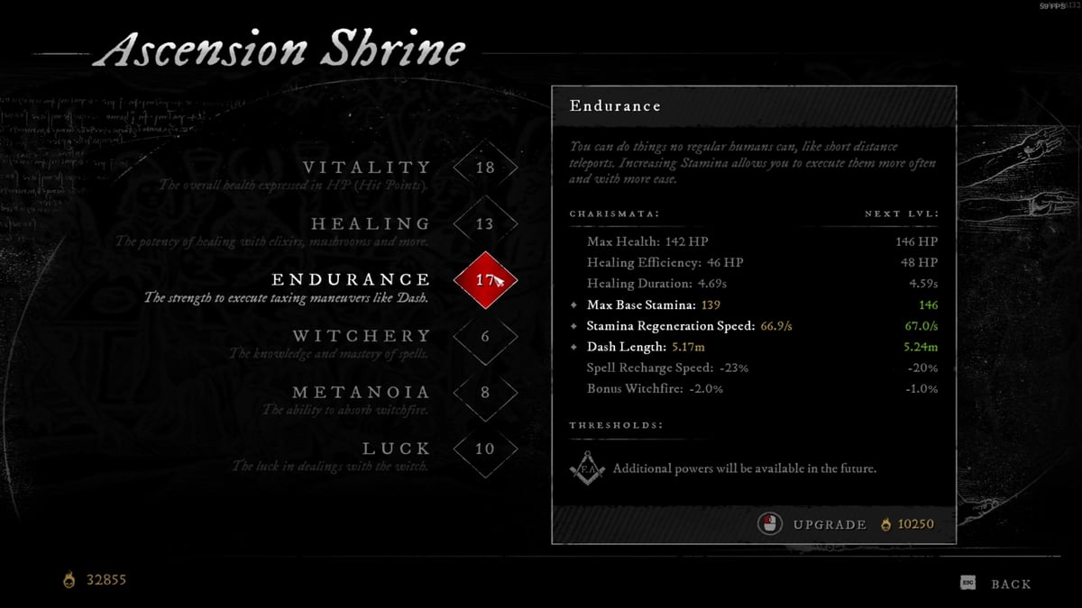 Estadística de resistencia Fuego brujo