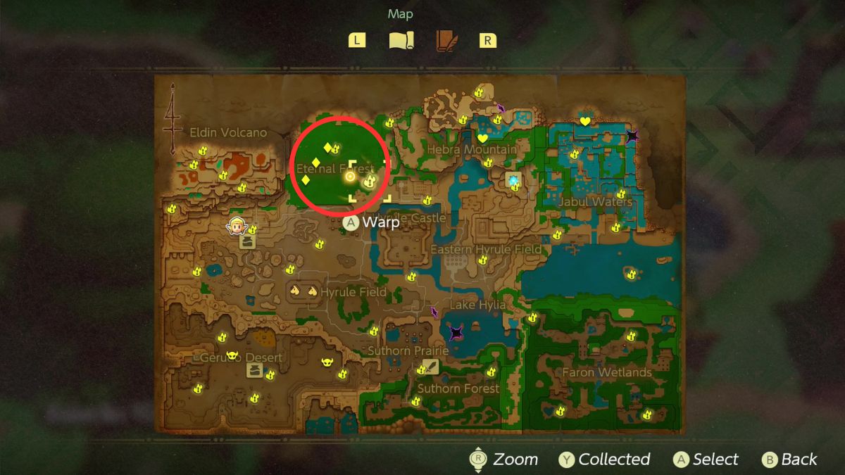 Bosque Eterno Zelda Ecos de Sabiduría