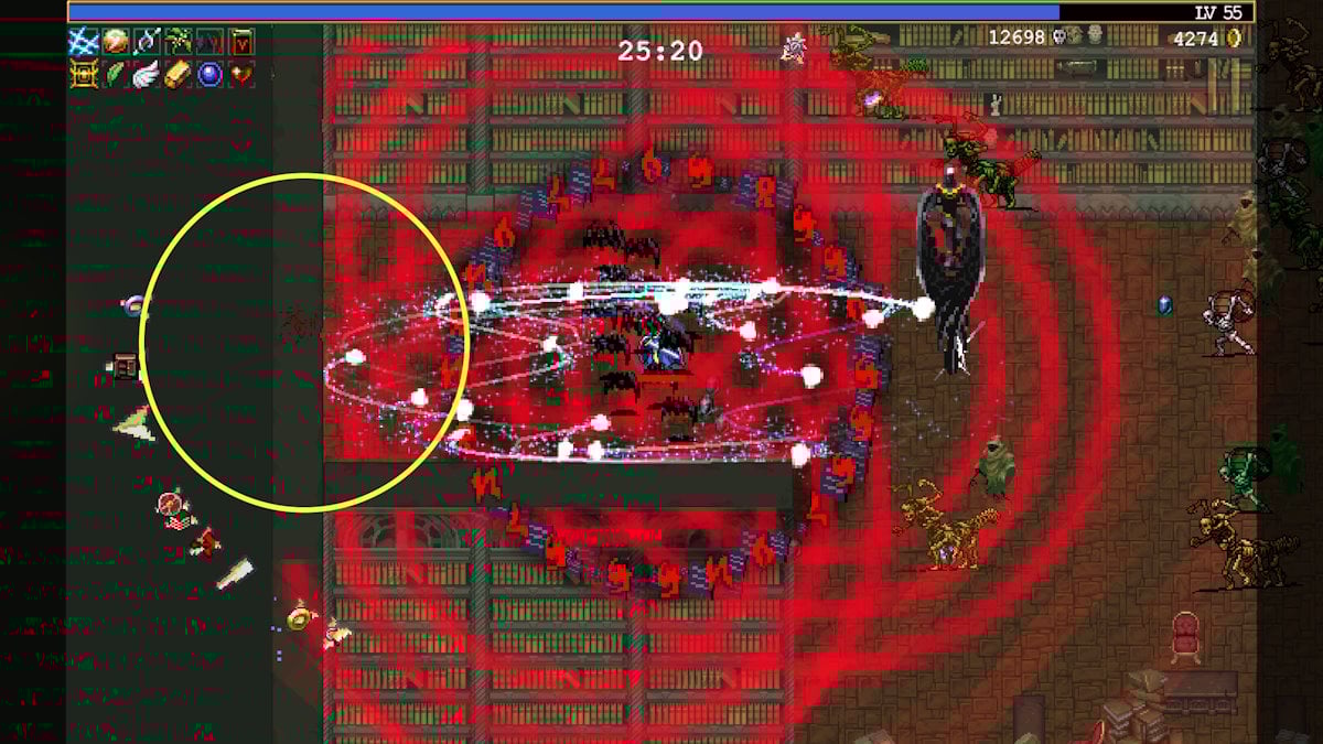 Vampire Survivors Oda al muro secreto de Castlevania