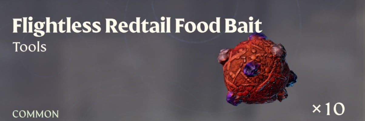 Comida de cola roja no voladora