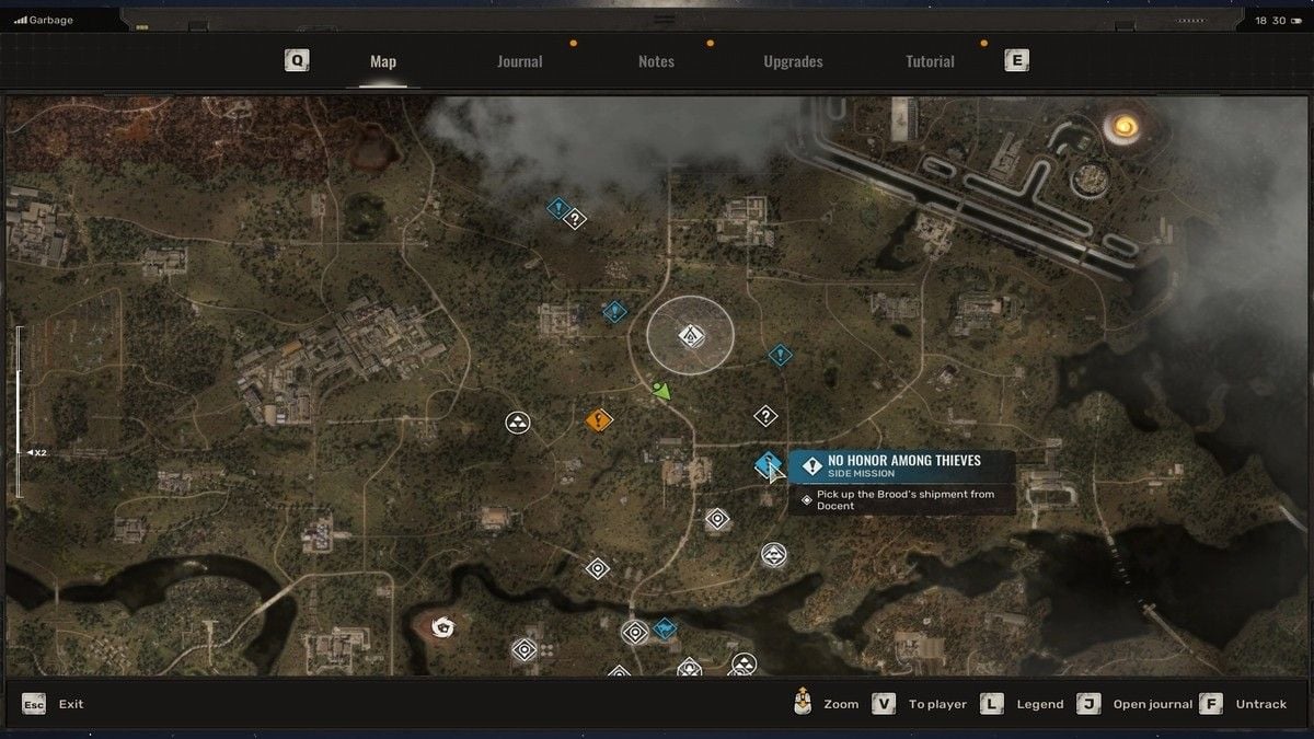 Voy a recoger el envío de Brood Bandits del Docent NPC en No Honor Among Thieves en Stalker 2