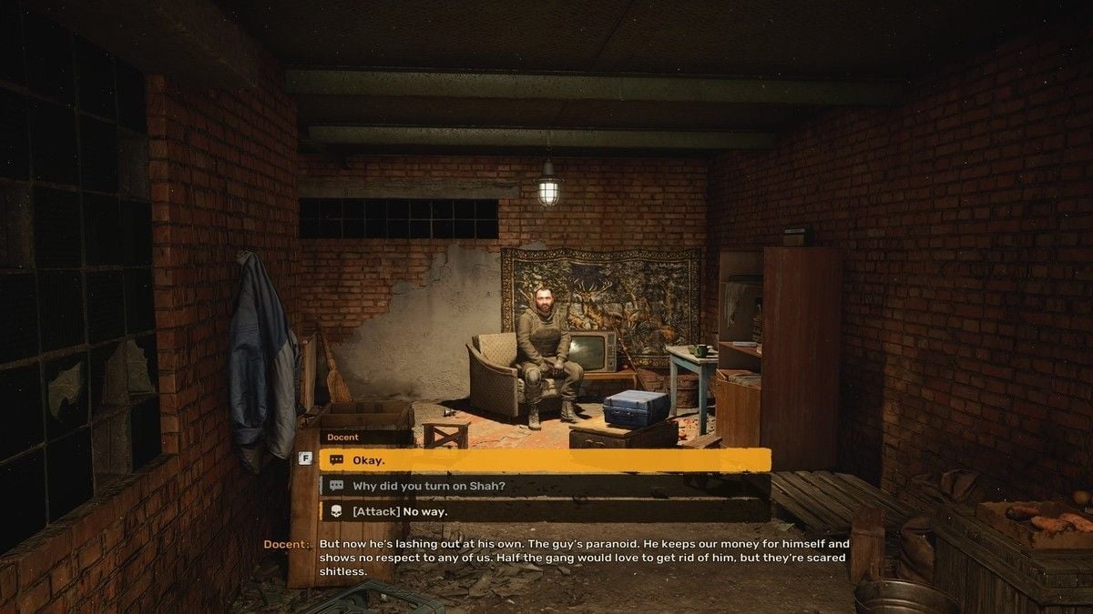 dejar ir a Docent con el trato en Stalker 2