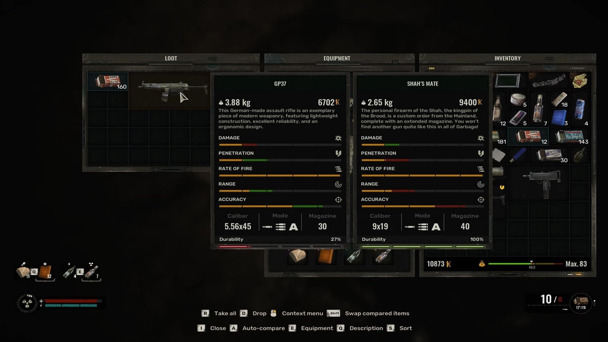 Arma especial compañera de Shah en Stalker 2