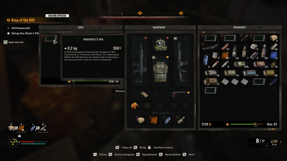 PDA de Roosevelt en Stalker 2