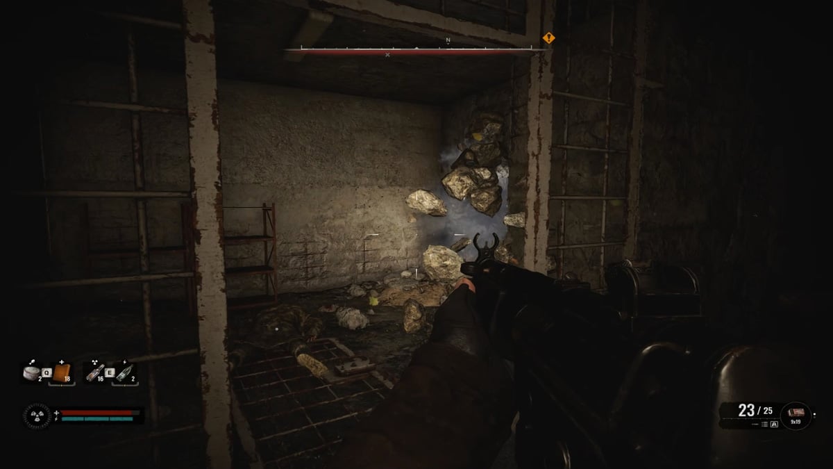 Poltergeist levantando escombros para proteger en Stalker 2