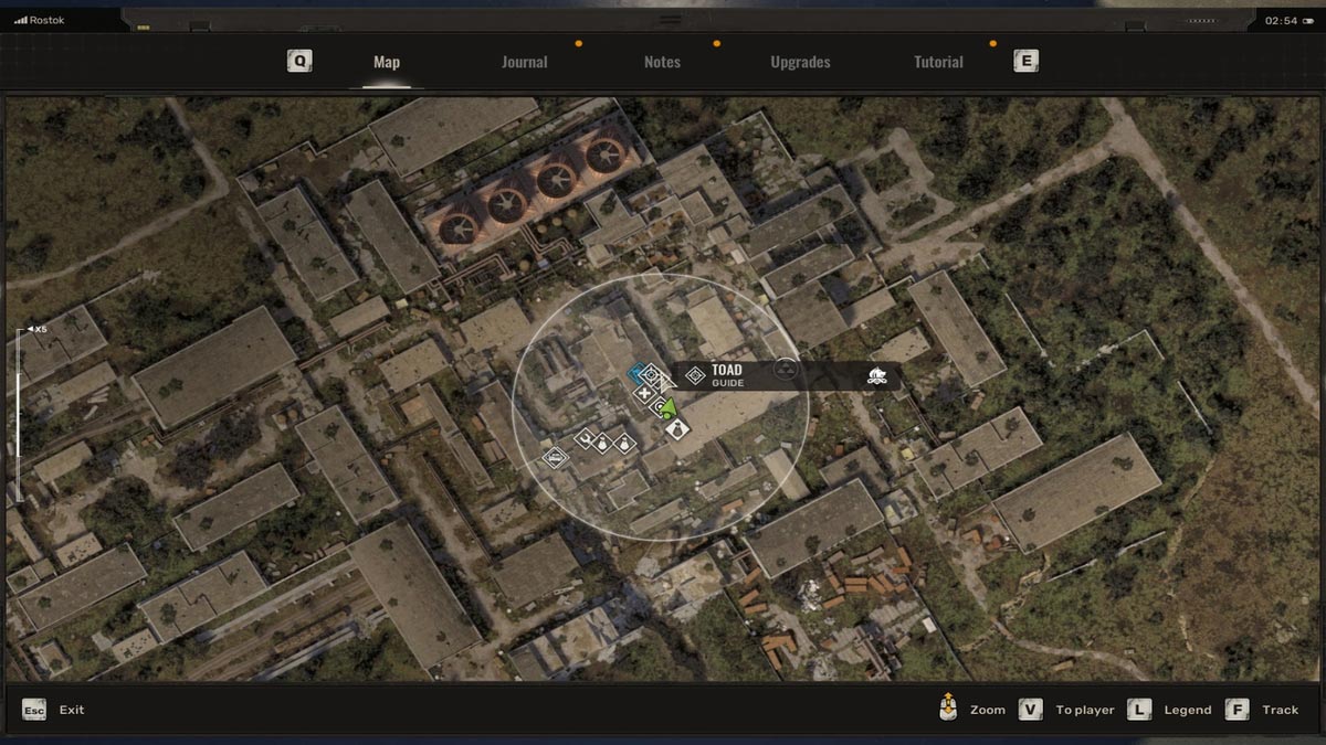 Ubicación de la guía en Rostok en Stalker 2