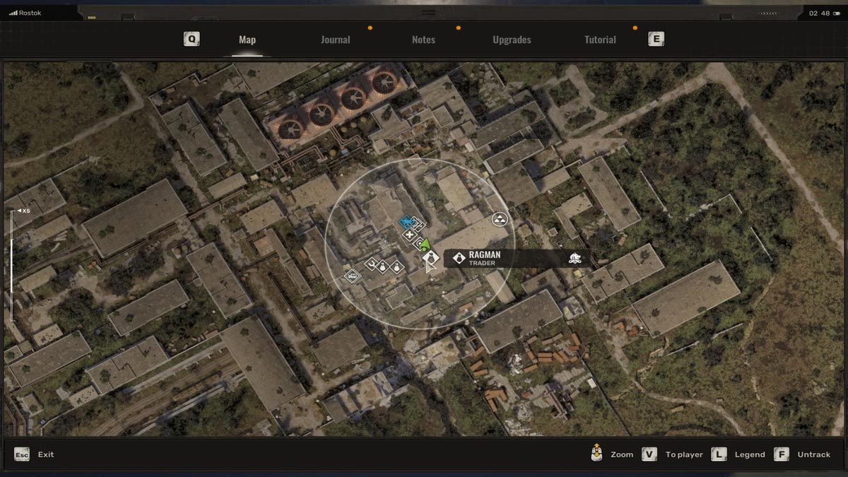 Ubicación del trapero en Rostok en Stalker 2