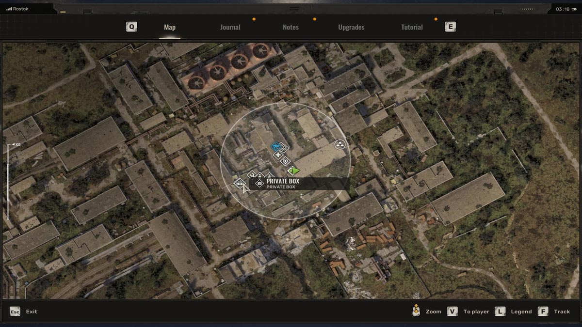 Ubicación del palco privado en Rostok en Stalker 2