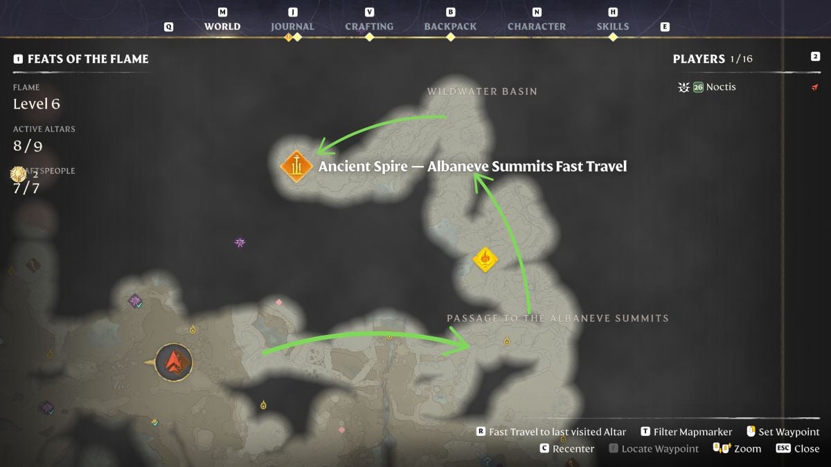 Envuelto Cómo llegar al mapa de las cumbres de Albaneve