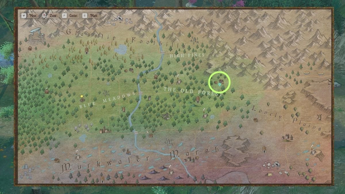 Bodega Vinters Vale Mirthwood mapa