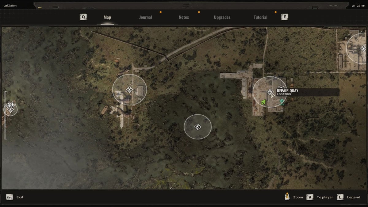 Ubicación del muelle de reparación