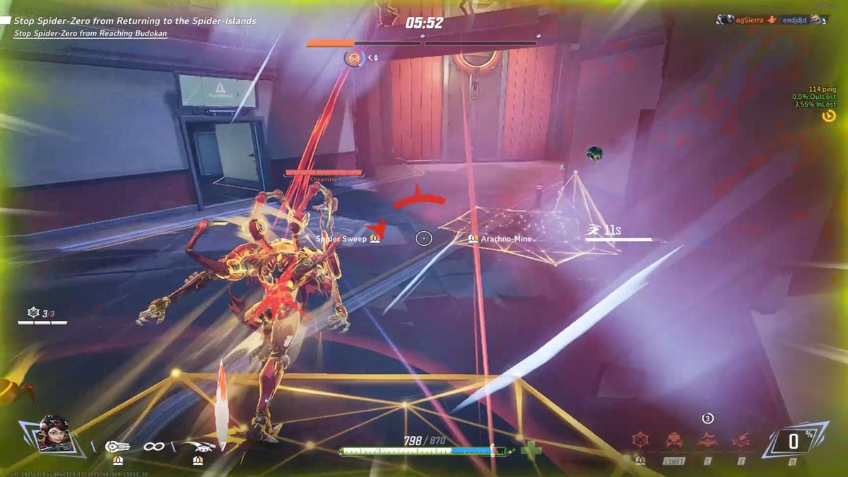 Peni Parker colocando minas