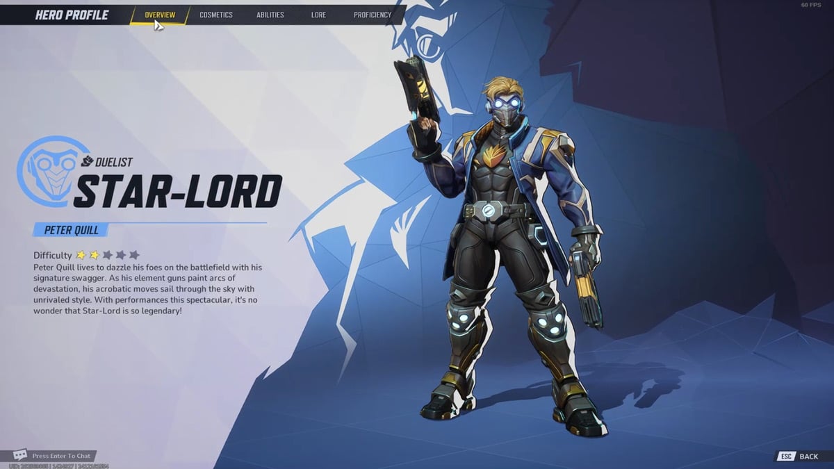 Star Lord el mejor Duelista para el uno contra uno en Marvel Rivals