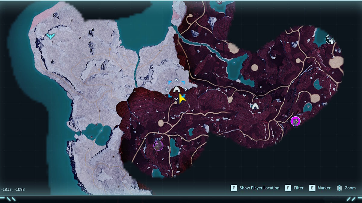Mapa de cromita de Palworld
