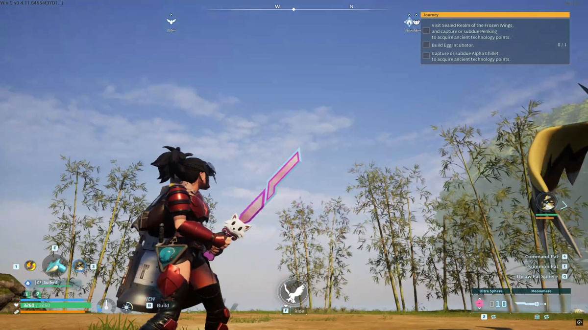 cómo usar el arma Meowmere en Palworld