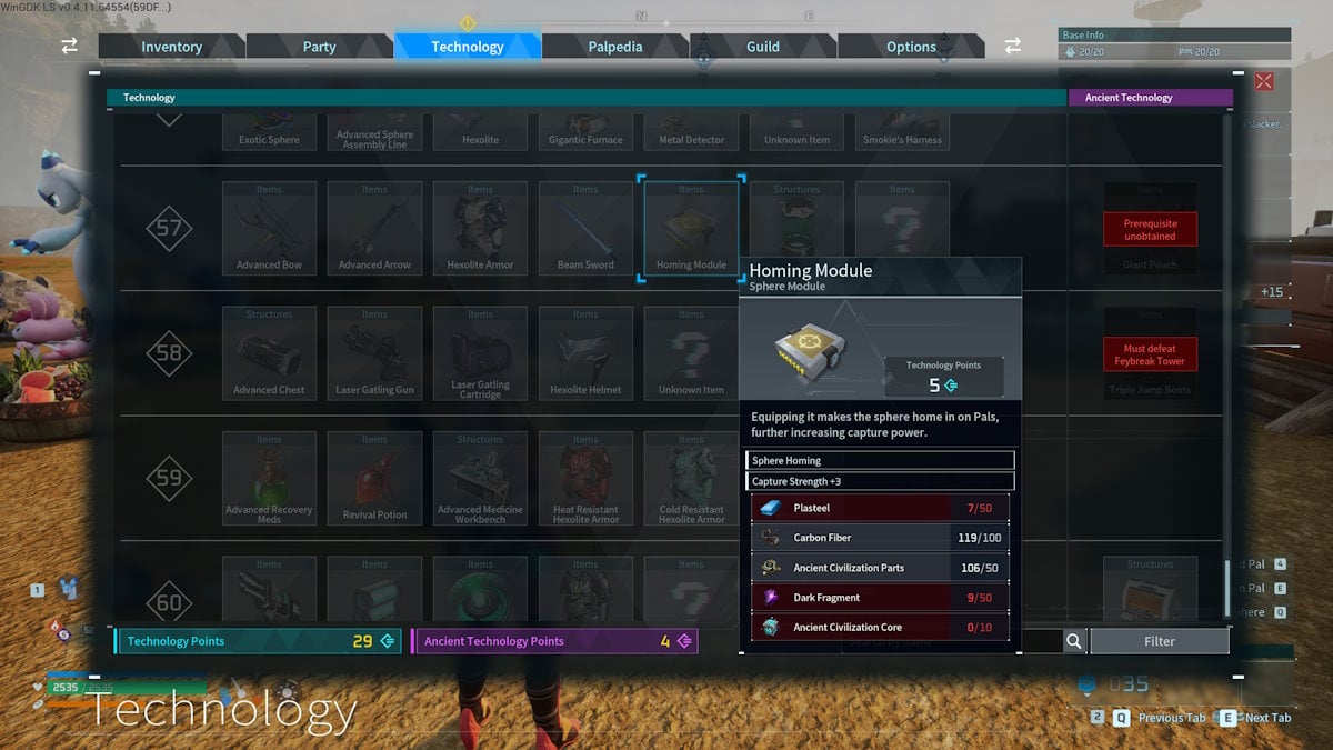 Esfera de referencia de Palworld