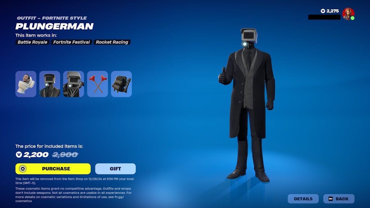 Paquete de inodoro Fortnite Skibidi