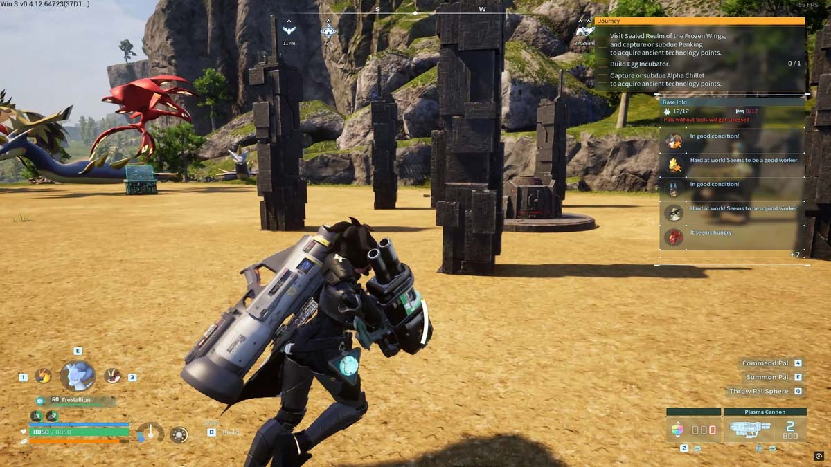 un jugador yendo al Altar de invocación