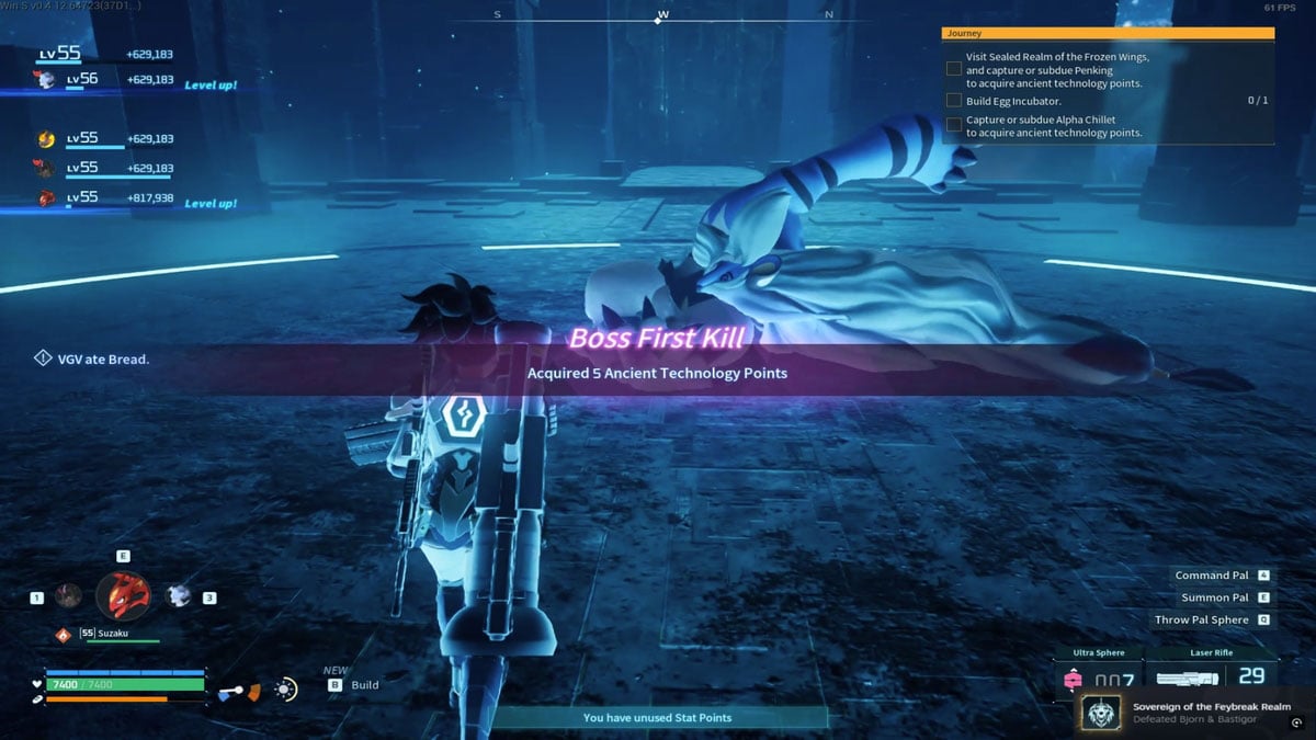 Bjorn y Bastigor derrotados en Palworld