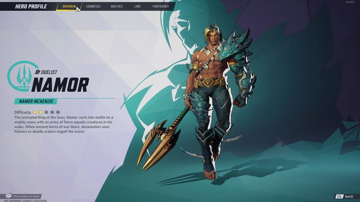 Ranking de Namor en Marvel Rivals