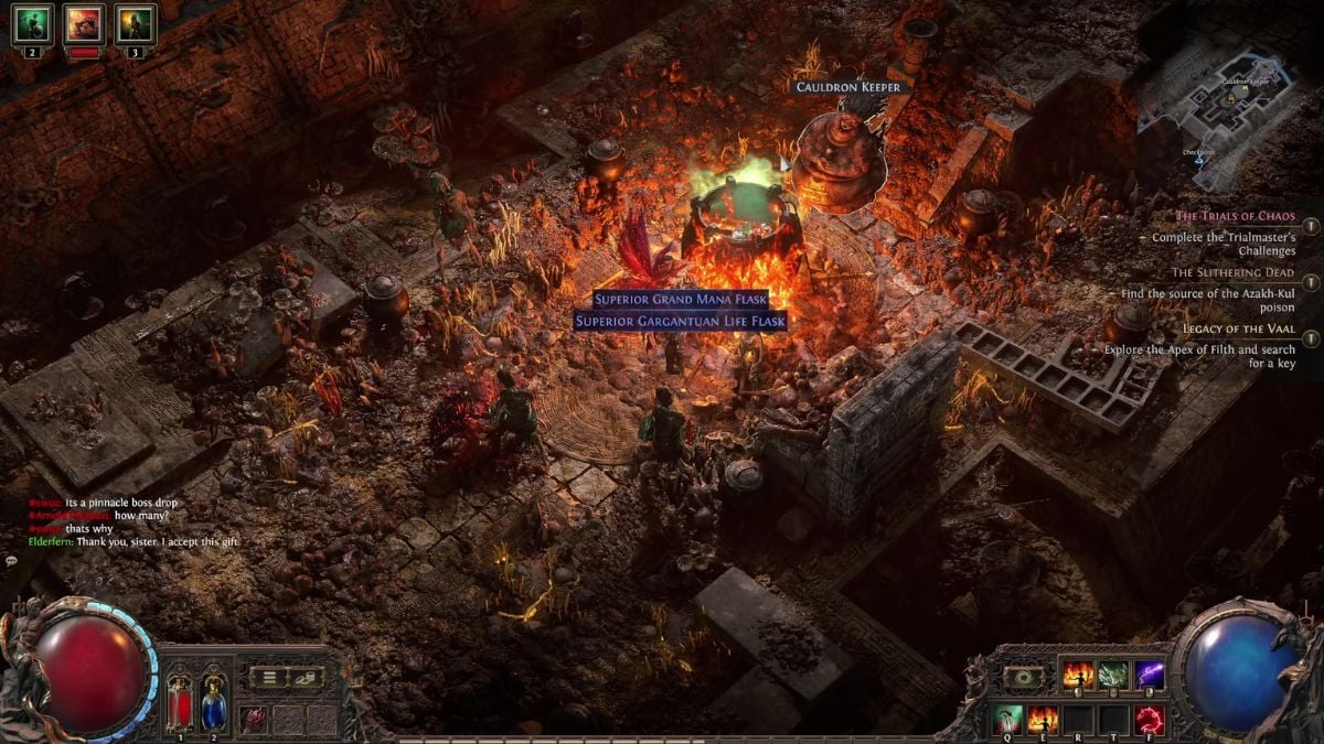 Recompensas de la misión del guardián del caldero