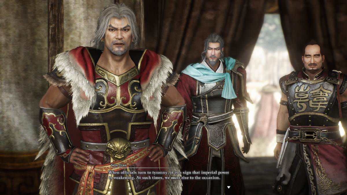 Zwischensequenz von Sun Jian vom Sun Clan aus Dynasty Warriors Origins