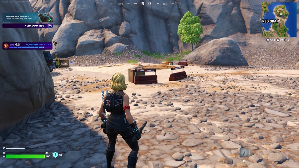 Huellas de Godzilla en Fortnite
