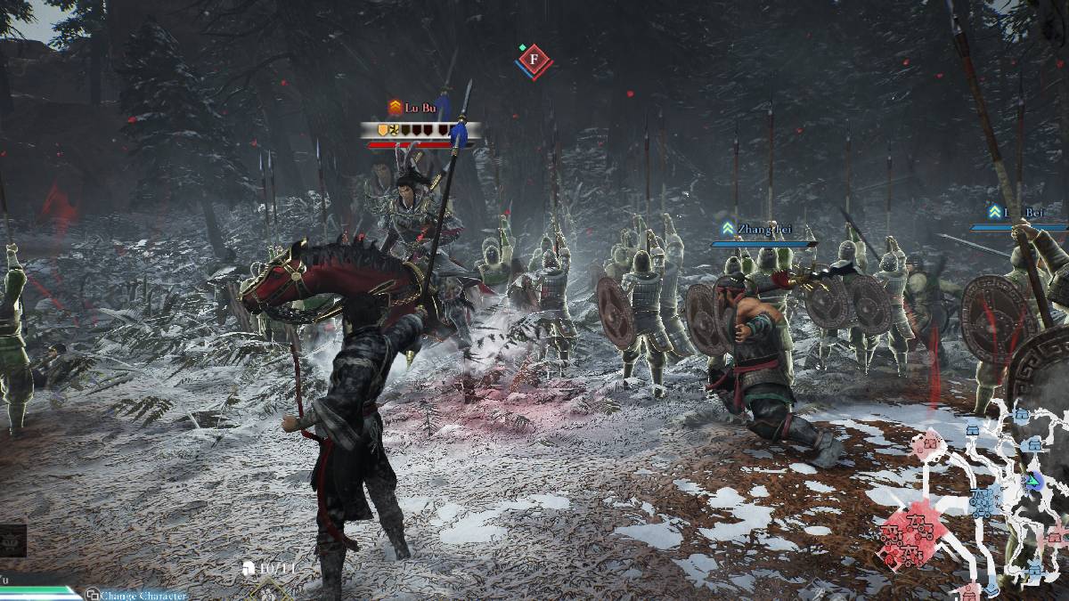 Dynasty Warriors Origins usa tácticas para atacar a lu bu