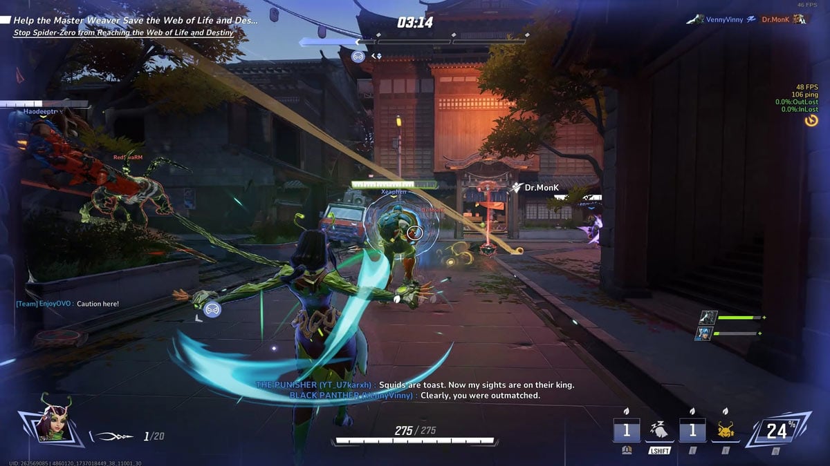 Mantis mejora los personajes en Marvel Rivals