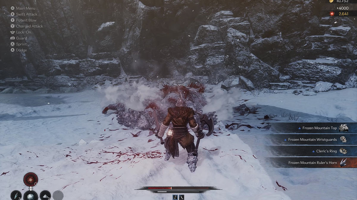 Jefe Yetuga derrotado y recompensas en The First Berserker Khazan