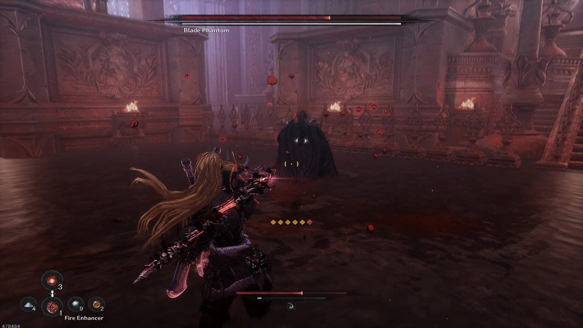 Jugador usando Javelins en Blade Phantom en The First Berserker Khazan